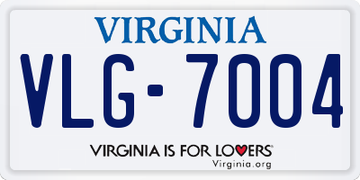 VA license plate VLG7004