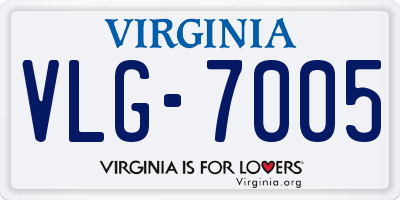 VA license plate VLG7005