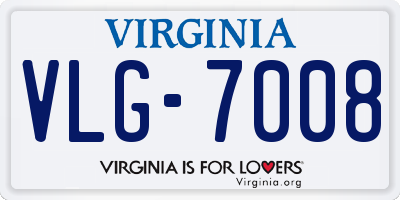 VA license plate VLG7008