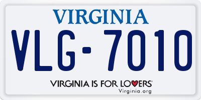VA license plate VLG7010