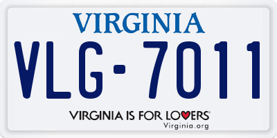VA license plate VLG7011