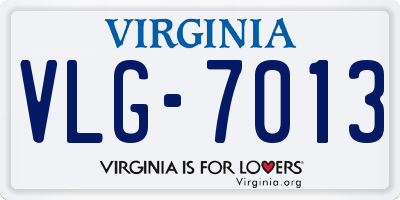 VA license plate VLG7013