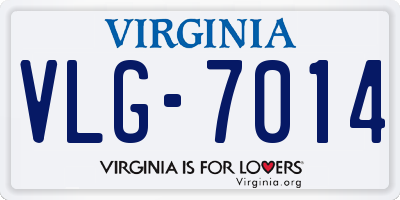 VA license plate VLG7014