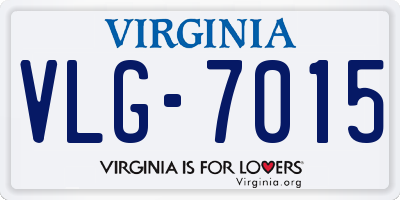 VA license plate VLG7015