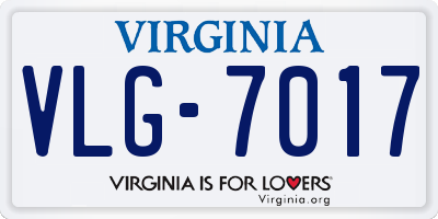 VA license plate VLG7017