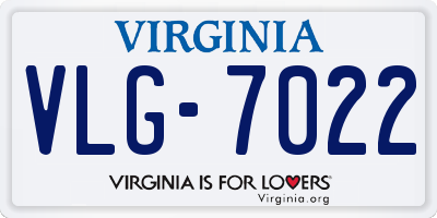 VA license plate VLG7022