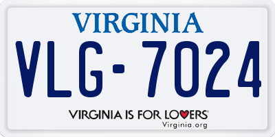 VA license plate VLG7024