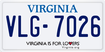 VA license plate VLG7026