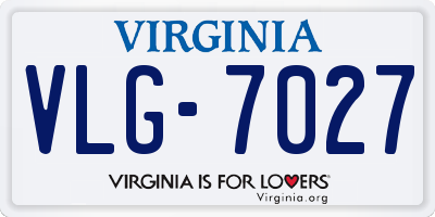 VA license plate VLG7027