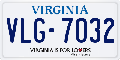 VA license plate VLG7032