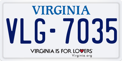 VA license plate VLG7035