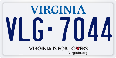 VA license plate VLG7044