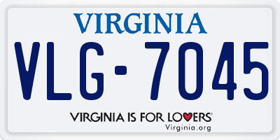 VA license plate VLG7045