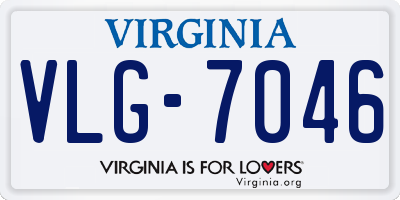 VA license plate VLG7046