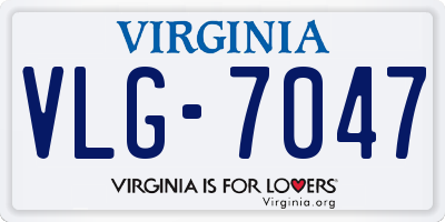 VA license plate VLG7047