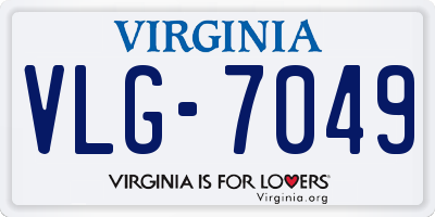 VA license plate VLG7049