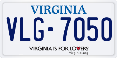 VA license plate VLG7050