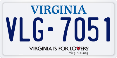 VA license plate VLG7051