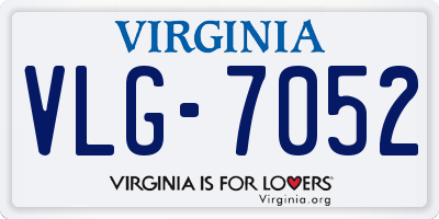 VA license plate VLG7052