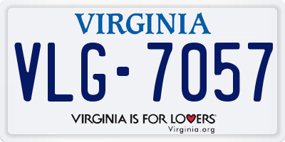 VA license plate VLG7057