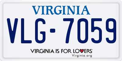 VA license plate VLG7059