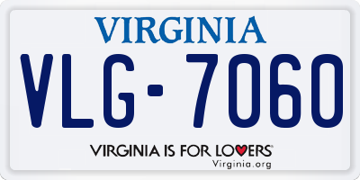 VA license plate VLG7060
