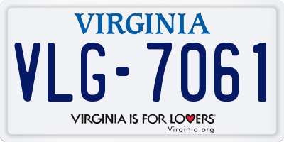 VA license plate VLG7061