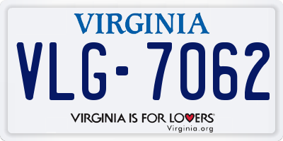 VA license plate VLG7062