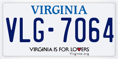 VA license plate VLG7064