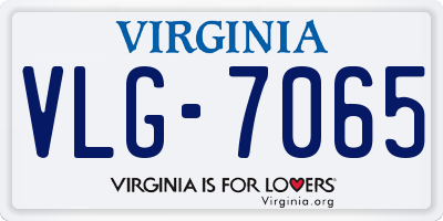 VA license plate VLG7065