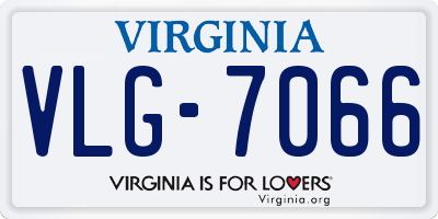 VA license plate VLG7066