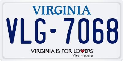 VA license plate VLG7068
