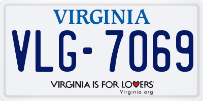 VA license plate VLG7069