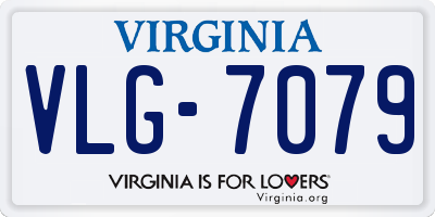 VA license plate VLG7079
