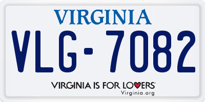 VA license plate VLG7082