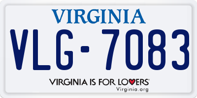 VA license plate VLG7083