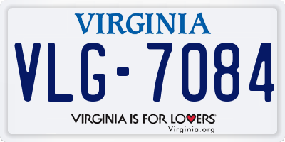 VA license plate VLG7084