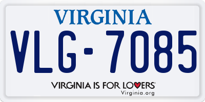 VA license plate VLG7085