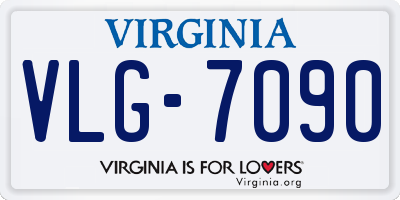 VA license plate VLG7090