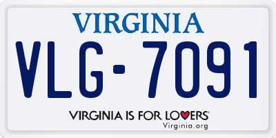 VA license plate VLG7091