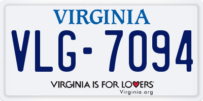 VA license plate VLG7094