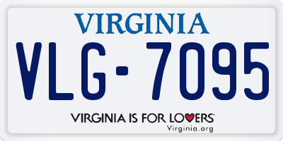 VA license plate VLG7095