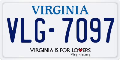 VA license plate VLG7097