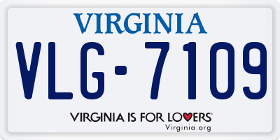 VA license plate VLG7109