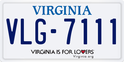 VA license plate VLG7111