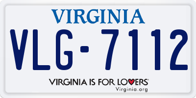 VA license plate VLG7112