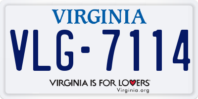 VA license plate VLG7114