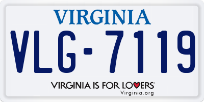 VA license plate VLG7119