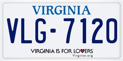 VA license plate VLG7120