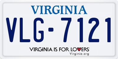 VA license plate VLG7121